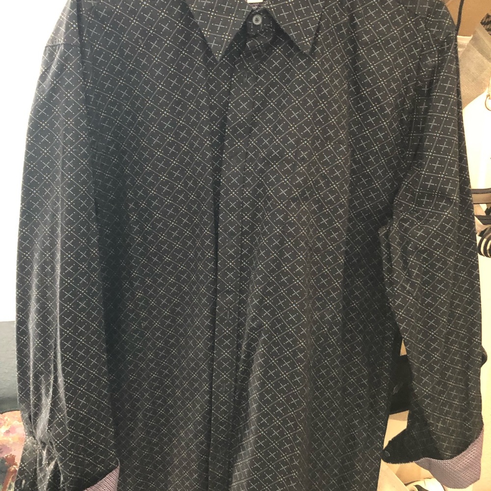 Black & White Print Shirt Size XL